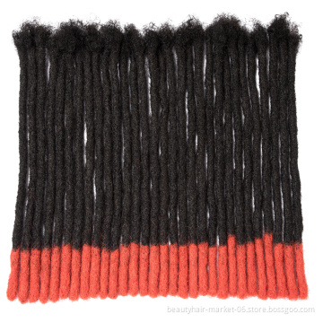 BLT 100% human hair afro kinky dreadlock extensions for men/women handmade permanent human loc extension 0.6cm width